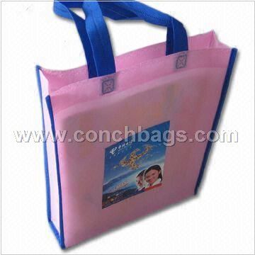 2-color Printed Non-woven Bag, Suitable for Shopping and Advertisement Purposes